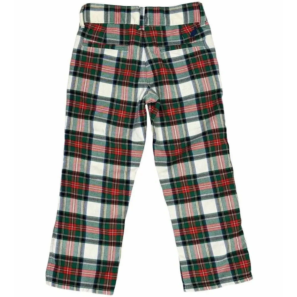 THE BEAUFORT BONNET COMPANY Boys Plaid Holiday Trousers Size 4T